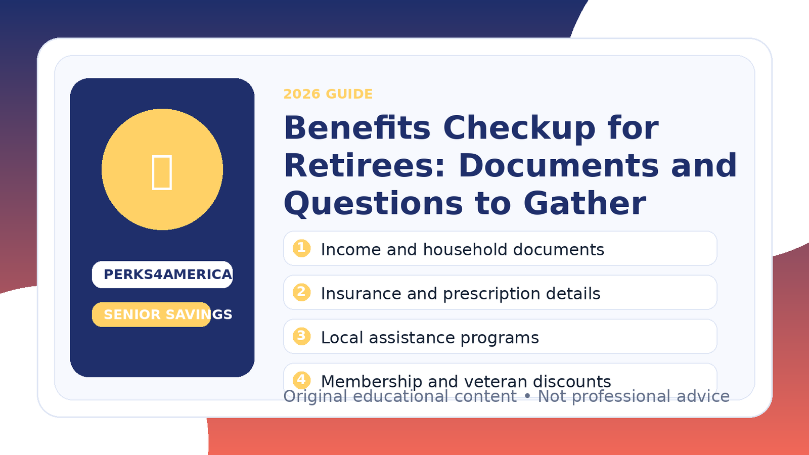 Benefits Checkup for Retirees: Documents and Questions to Gather