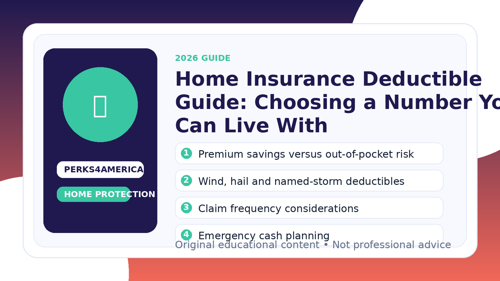 Home Insurance Deductible Guide: Choosing a Number You Can Live With
