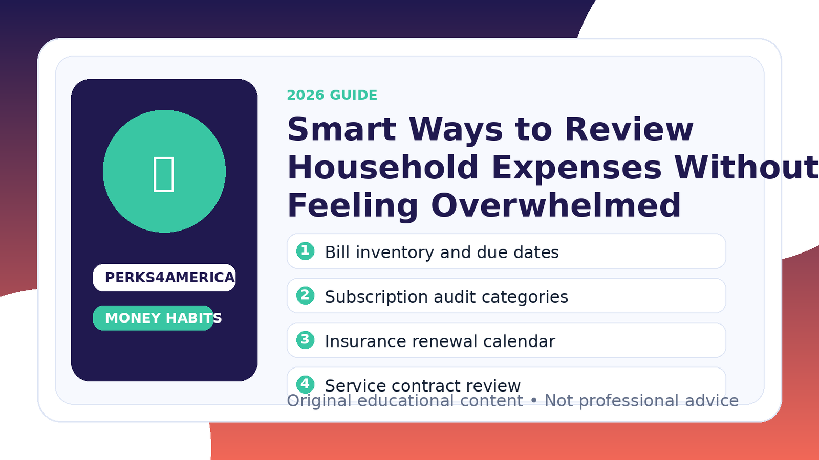 Smart Ways to Review Household Expenses Without Feeling Overwhelmed