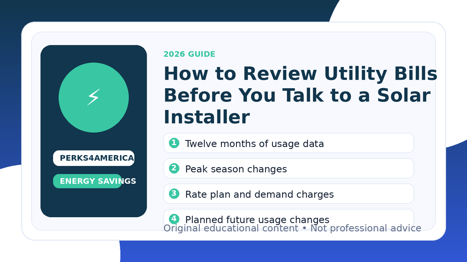 How to Review Utility Bills Before You Talk to a Solar Installer